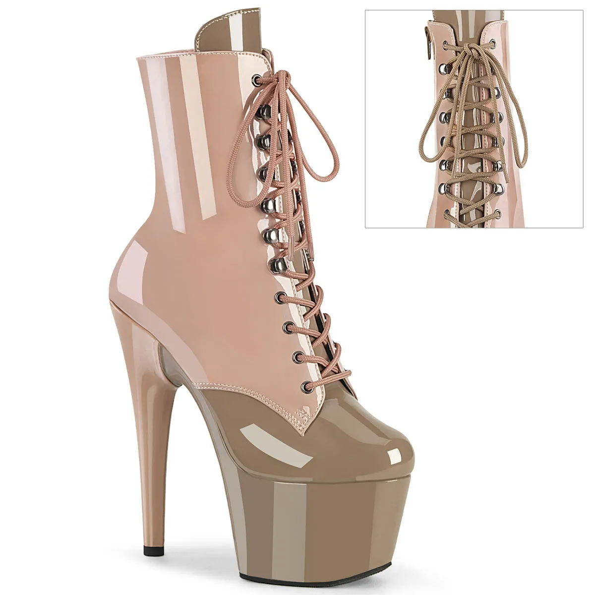 ADORE-1020DC Pleaser Dusty Pink-Sand Pat/M Sexy Platform Shoes (Pole Dancing Heels)